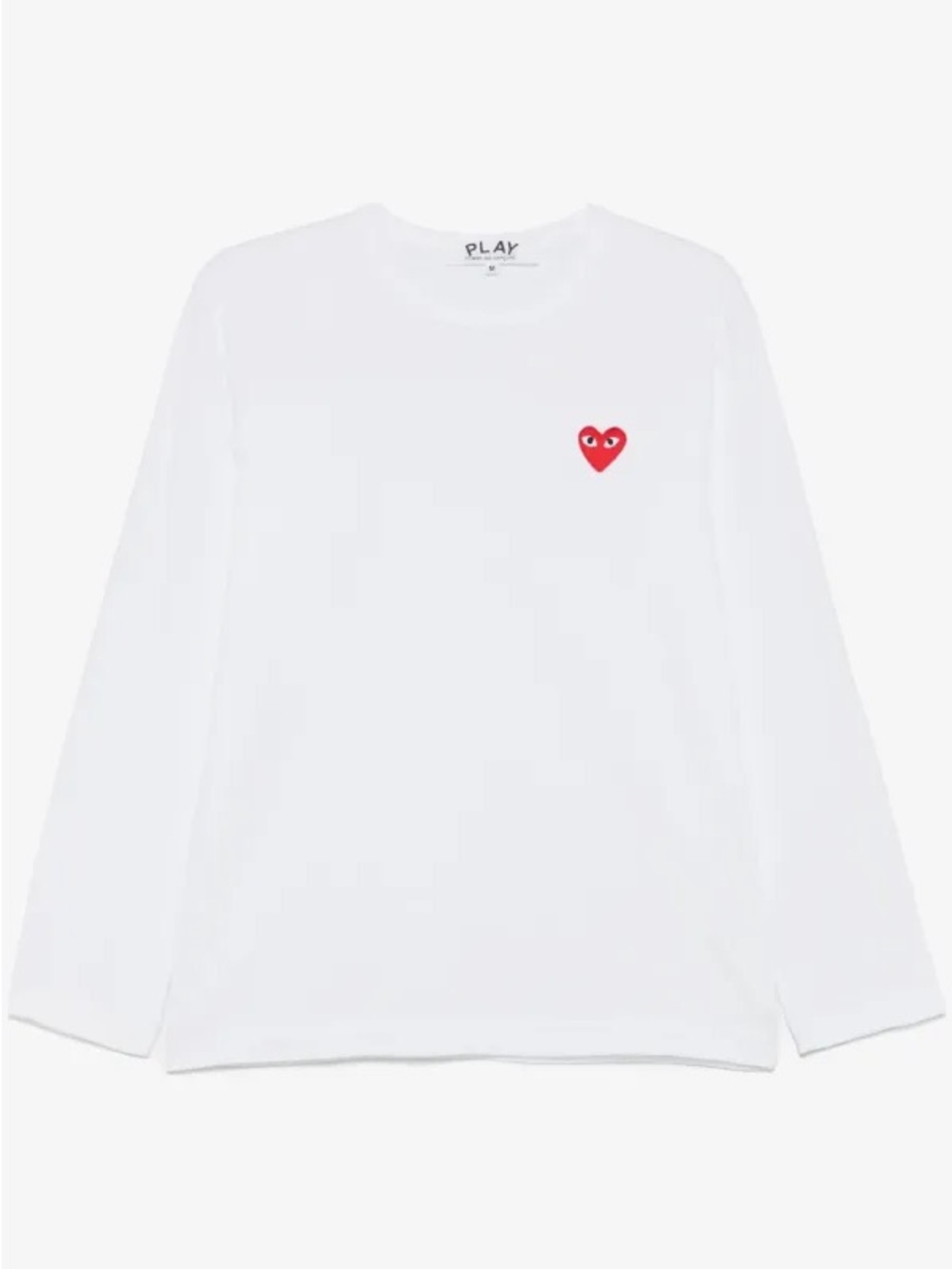 Comme Des Garçons Play heart-patch long-sleeve T-shirt - L